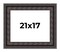 21x17 3.5" Wide Ornate Black Picture Frame - UV Acrylic, Foam Board Backing, Hanging Hardware
